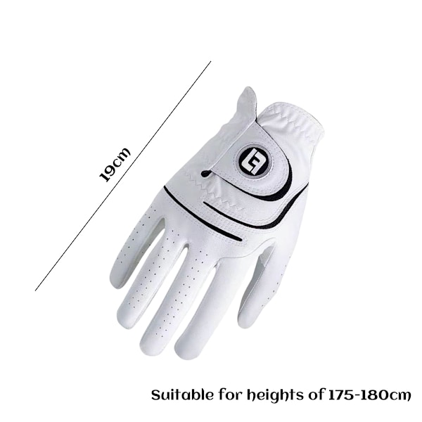 Golfhandskar Duo, Terry-handledsband för fukthantering, Cabretta-läderhandflata för ökad hållbarhet, 2-pack