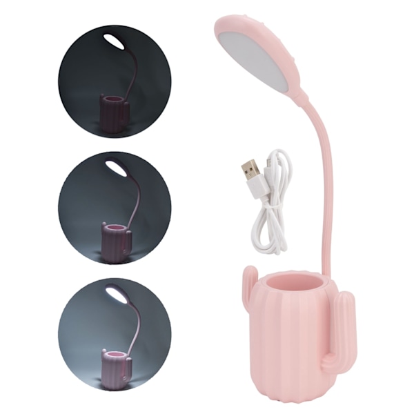 Stjärnprojektionsbordslampa för barnrum, ögonvänlig flexibel svanhalslampa med mjuk LED-belysning, söt Kawaii-bordslampa för flickors studier