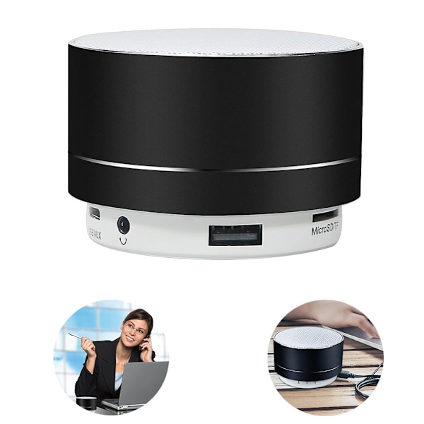 Bärbara Bluetooth-högtalare, Lång speltid Klart ljud Mini metallhögtalare, Liten men kraftfull för underhållning inomhus och utomhus, Stöder SD/TF,