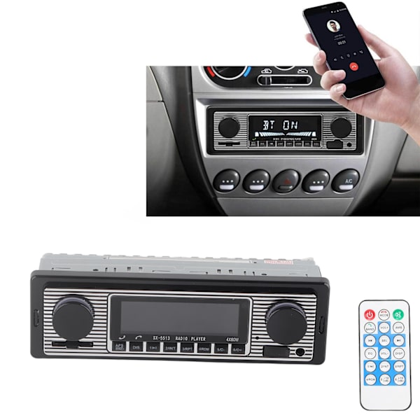 Auton Bluetooth MP3-soitin WAV AUX-tulolla, tukee handsfree-puheluita, ääniopastusta, selkeää ääntä ja auton stereovastaanotinta