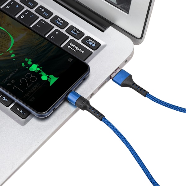 5A Super Raskt Lading TypE C Datakabel for Huawei P10/P10 plus p20/P20 Pro 0.5m(Blå)