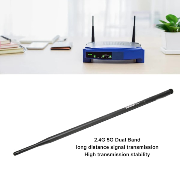 Antenn 2.4G 5G Dual Band 10DBI Hög Förstärkning RP SMA Kontakt Hög Sändningsstabilitet WiFi Antenn för Hemmet