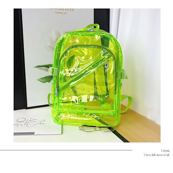 Women s Transparent Backpack Large Capacity Bright Color Bag Waterproof Beach Backpack