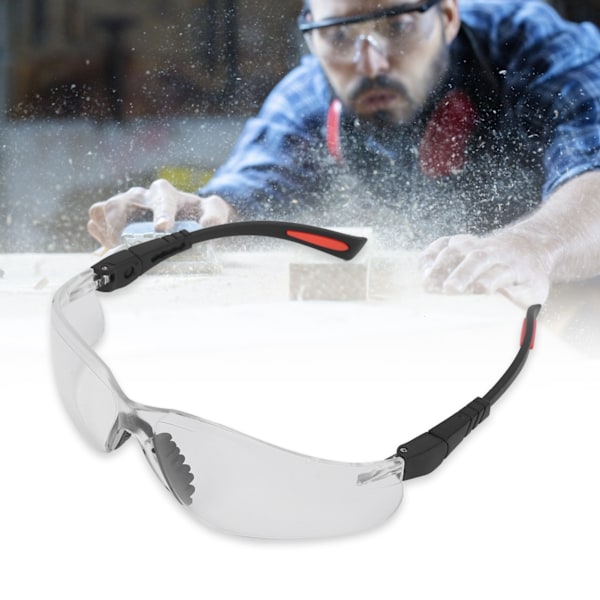 Justerbara Halkfria Skyddsglasögon med Optisk Klarhet, Repskyddande Lins för Träbearbetning, Metallarbete, Bygg, Laboratoriebruk, Tandvård