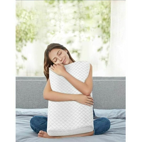 Kontur Memory Foam Kudde, Ergonomiskt Cervicalstöd för Oöverträffad Komfort, Ortopediska Sovkuddar för Alla Sovställningar, Andningsbar Design,