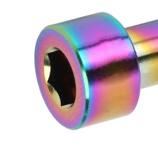 RISK Headset Stem Top Cap Fixing Bolt M6x30mm Column Head Bike Stem Bolt Screw Titanium Alloy til cykelreparation Blændende