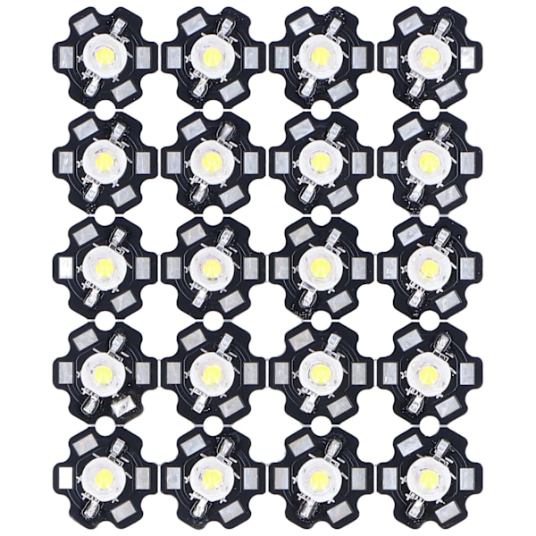 20 st LED-lampor med låg spänning, högt ljus, aluminium LED-chip med aluminiumsubstrat för DIY-belysningsarmaturer