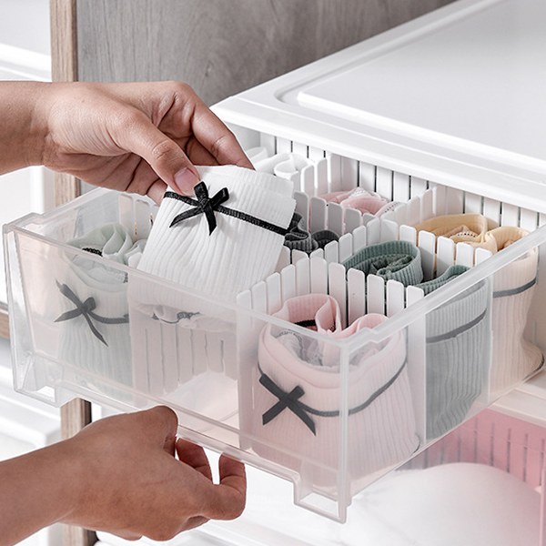 Förvaringslåda för bordsskiva, transparent