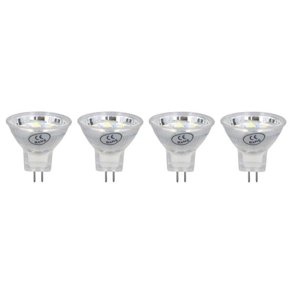 4 stk. MR11 LED-pære 3W 300lm pære med 9 perler dobbel stiftbase for