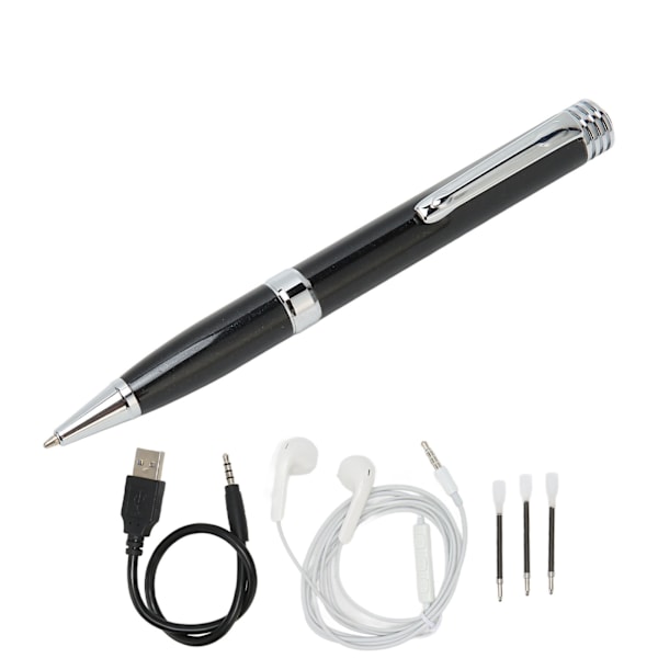Stemmeoptager Pen Stemme til Tekst AI Intelligent HD Støjreduktion Digital Stemmeoptager med MP3 Afspilning 8GB