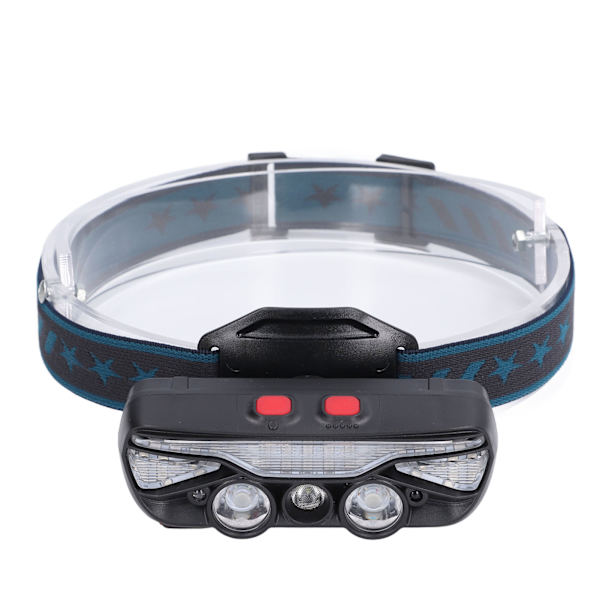 Multifunksjonell LED-hovedlykt Dobbel lyskilde USB-oppladbar