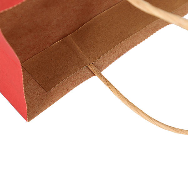 Miljøvenlig bærbar kraftpapirpose Butik Tøjemballage Gave