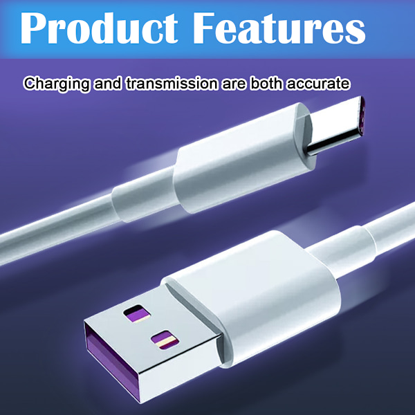 Alkuperäinen Huawei P30 Pro SuperCharge -kaapeli USB-C 22,5 W 5 A valkoinen