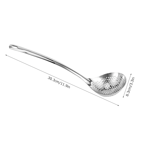 KitchenCollectionPerforatedTools, MultiSize Spider Silset för Bekväm Silning och Fritering, 2 st Rostfria Sked med Hål