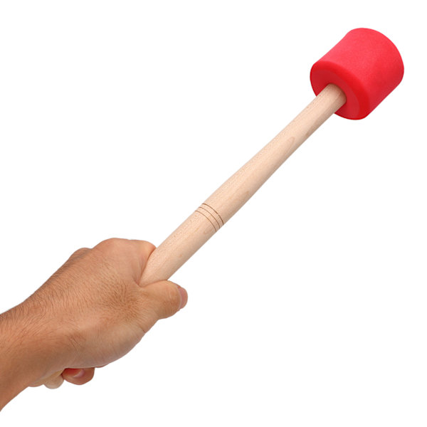 Trumma Mallet Lönn Handtag Trumstick Bekvämt Grepp Trumma Hammare Slagverk Slagverk Röd Huvud