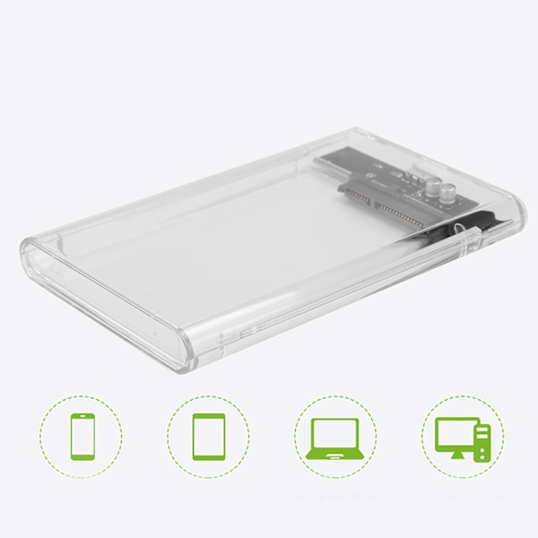 2,5 tums SATA höghastighets USB 3.0 mobil hårddisk extern hölje HDD SDD låda