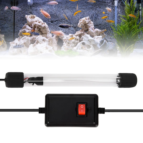 Fisketanklampe UV Ultraviolet Sterilisering Alger Fjernelse Dykning Fisk Dam Aquarium LampeEU Stik 220V
