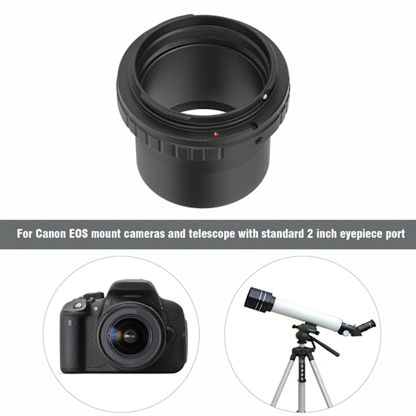 48mm Aluminiumlegering 2 tommer Teleskop til Canon EOS Mount Kamera Adapter Ring