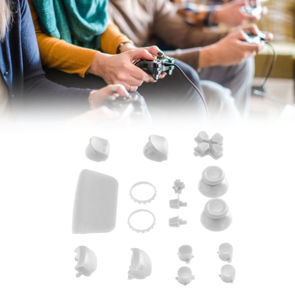 Ersättningsknappar L2 R2 Full Buttons Set Ersättningsknapp Reparationssats för PS5 ControllerVit