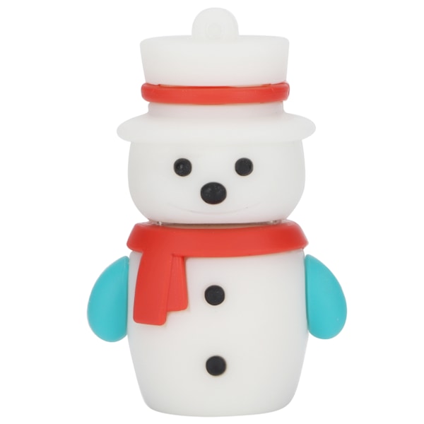 Minnessticka Hög Hastighet Plug and Play Tålig Härlig Snögubbe Form Smidig Portabel Flashdrive för Hemmakontor Resor 64GB