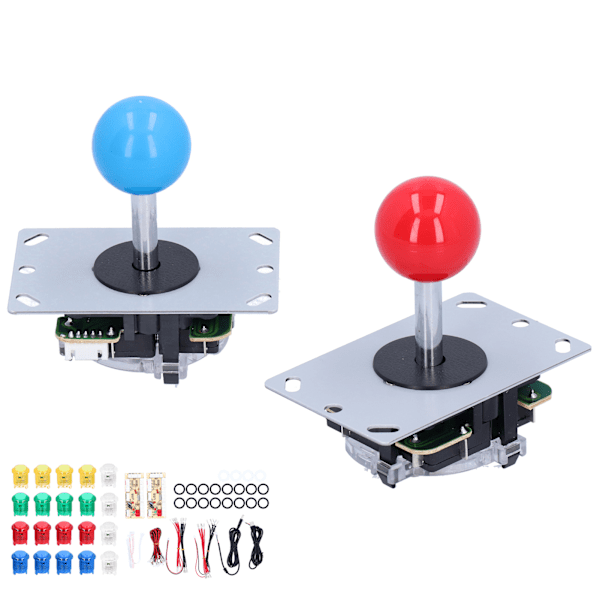 2-spelars arkadspel DIY-kit joystick-set LED-arkadknappar för dataspel 5V