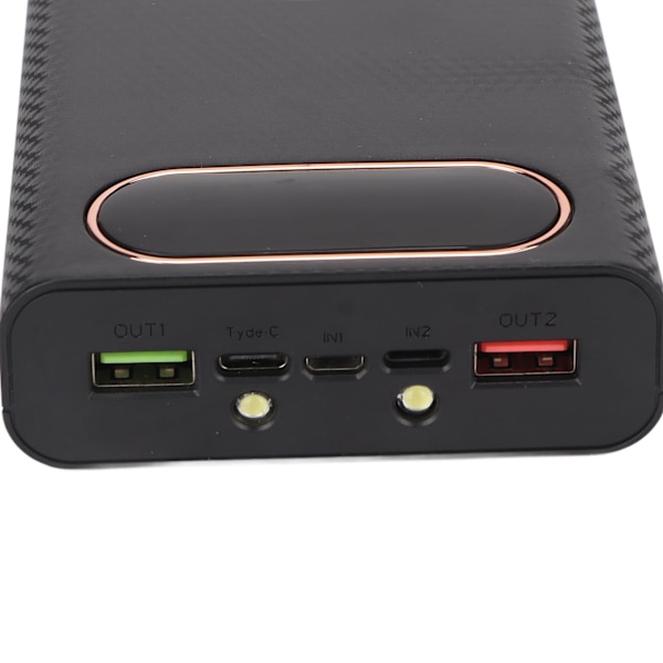 8x21700-akkupankin kotelo, nopea lataus 22,5 W, DIY-virtapankkikotelo, 15 W langaton lataus, 21700-akkukotelo, musta