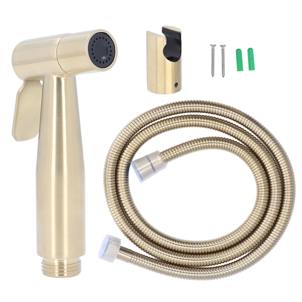 Bidet Sprayer i rustfritt stål G1/2 Justerbart vanntrykk Bærbar plassbesparende Enkel installasjon Håndholdt bidet SprayerGold