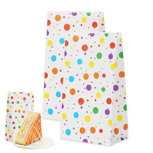 36-pack regnbågsgodispåsar för fester, festliga presentpåsar för pridefester, födelsedagar och babyshower, 13 x 8 x 24 cm