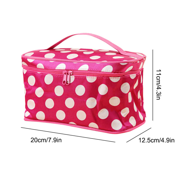 Pilkullinen suuri kapasiteetti Toiletries Cosmetic Storage Bag Multi-f