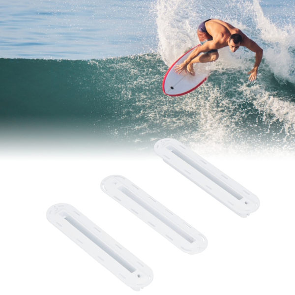 3 st/set Surfbräda Roder Groove Plast Fenad Box Plug Fin Plug Bas med Skruvar Vit