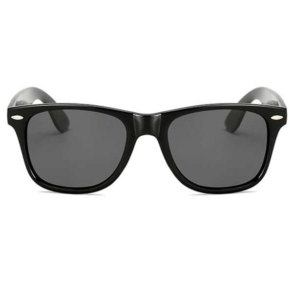 Retro Wayfarer, Solglasögon Svarta, Svart Glas