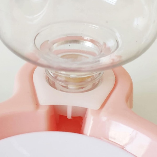 Upphöjda Hundskålar, Rosa PP-material Automatisk USB Vattendispenser, Gravitationsvattendispenser för Husdjursskål, Giftfri Fallbeständig Design