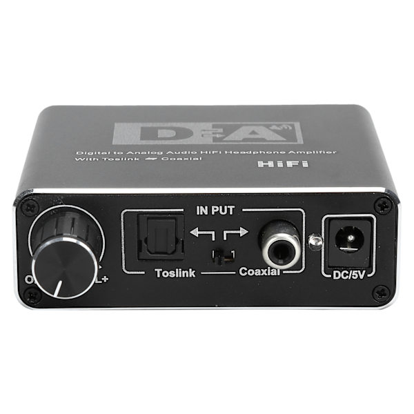 Digital till analog fiberomvandlare volymjustering koaxial till 5.1-kanals ljudavkodare (värd USB-strömförsörjningsledning optisk fiberledning)