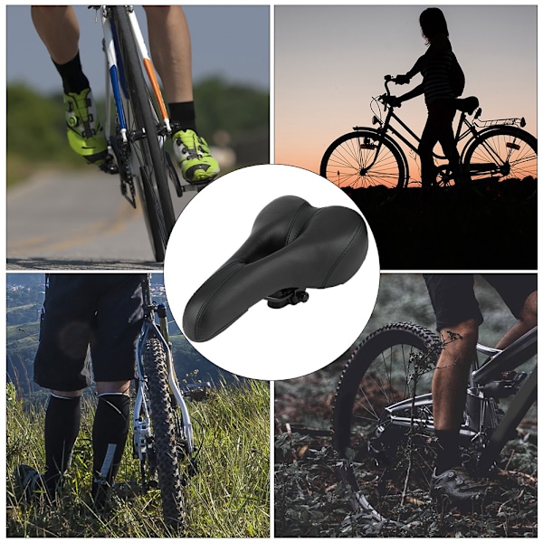 Cykel Sadel Gel Vaddering Ventilerad Design Memory Foam För Utomhus Cykeläventyr, Universell Passform Ergonomisk Cykelsits Med Nötningsbeständighet