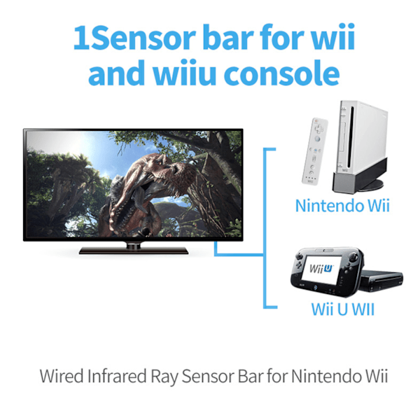 Kablet Modtager til Wii Udskiftning Kablet Infrarød Sensor Bar Modtager til Wii Wii U Motion Plus Konsol