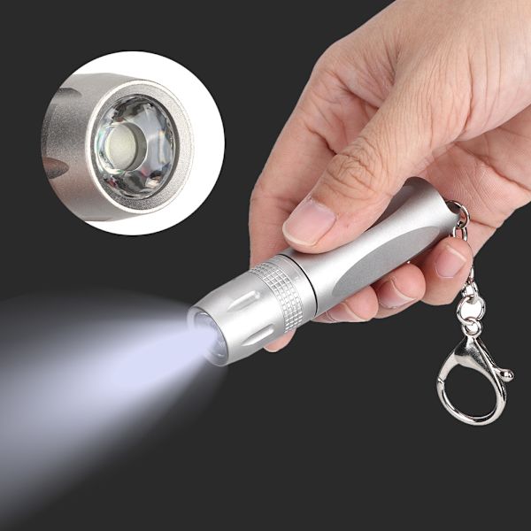 Mini kannettava LED-alumiiniseos taskulamppu avaimenperällä