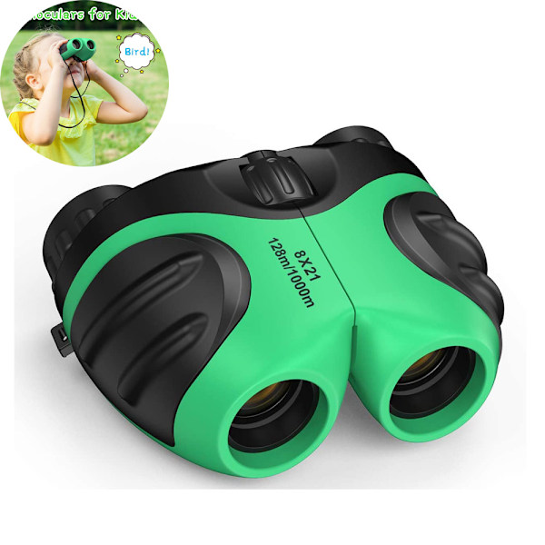 Ergonomisk kikare för unga upptäckare, ergonomisk design som säkerställer ett bekvämt grepp, flerskikts bredbandbeläggning för förbättrad sikt, perfekt