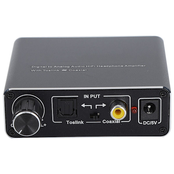 192KHz/24 bit Digital til Analog HIFI Audiokonverter 3,5 mm Audio Fiber Koaksial Audiokonverter