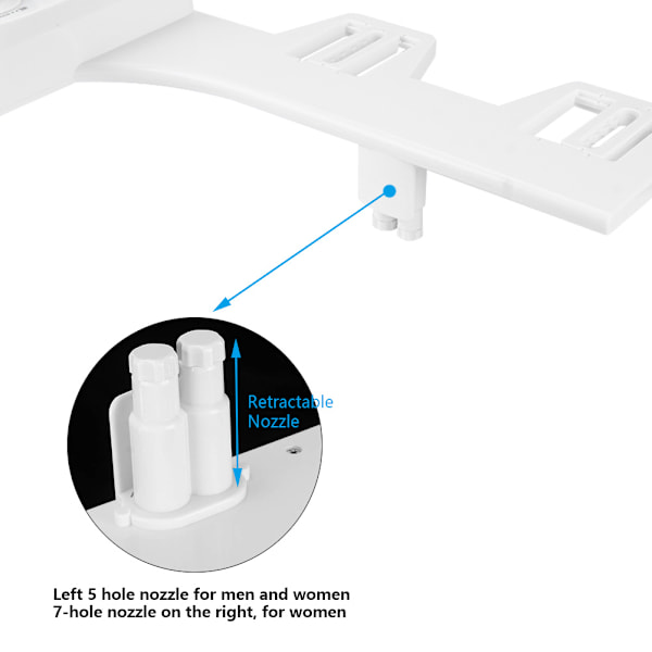 3/8 gevind bidet-tilbehør varmt og koldt vand dobbelt dyse toiletspray EU-standard