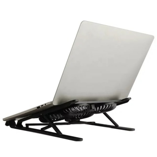 Køligere bærbar computer stand, med 4 x 80mm polare ventilatorer, RGB-belysning, 7 højdejusteringstrin, kompatibel med bærbar computer, notesbog, 10 tommer og 17,3 tommer