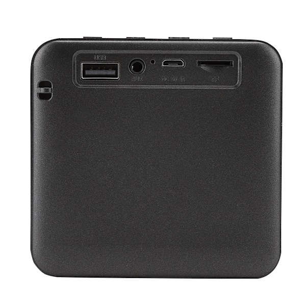 PN-15 Yksinkertainen tyyli Mini Square Langaton Bluetooth-kaiutin FM-radio TF-korttipaikalla (Musta)