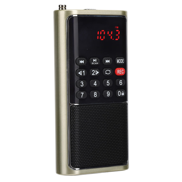L-338 bærbar FM-radio - bærbar multifunksjonell radiospiller for minnekort U-disk hjemmeforsyninger