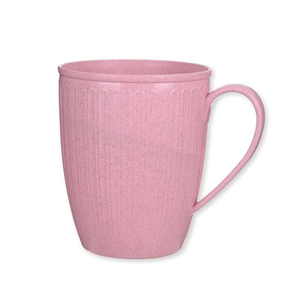 500 ml vetemjölkopp i plast, te, kaffe, vatten, dricksmugg med handtag, badrumstillbehör (rosa)