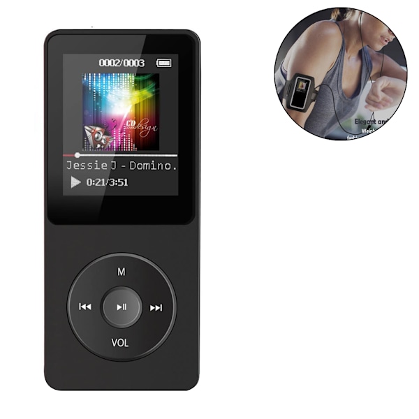 Kort MP4-afspiller Mini MP3 Student Walkman 8G Maskinlager