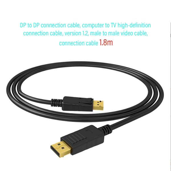Ultra-Flexibel Höghastighets DisplayPort-kabel, Stöder Okonprimerat Ljud, 3m Längd, Guldpläterade Kontakter & Folieskärmning