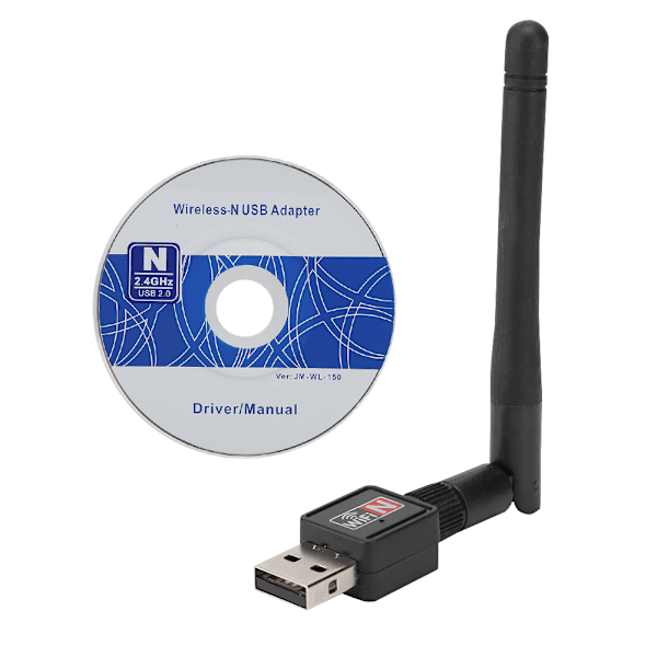 150M Enkel Antenn Trådlöst Nätverkskort 2.4GHz 150Mbps NIC Adapter USB2.0