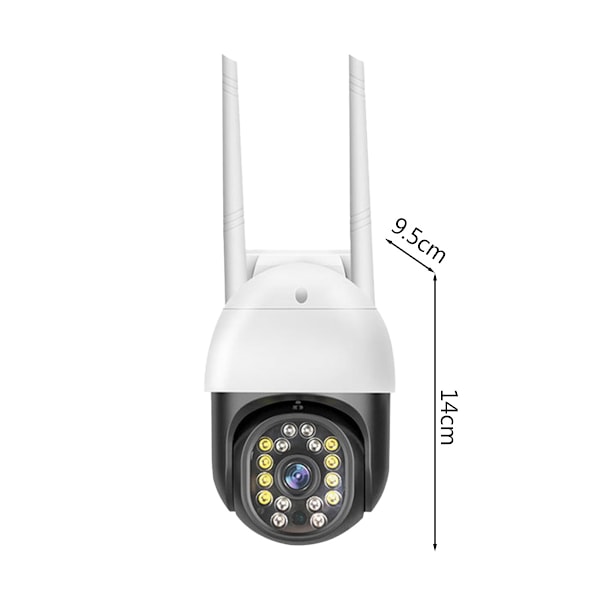 High-Tech Guardian, WiFi Pan/Tilt Säkerhetskamera för Oöverträffad Övervakning, Realtidsvarningar för Omedelbar Notifikation, Färg Night Vision för