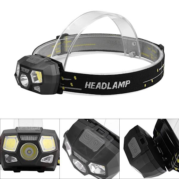 USB-laddningsbar Mini LED-pannlampa Våg induktionsstrålkastare Band