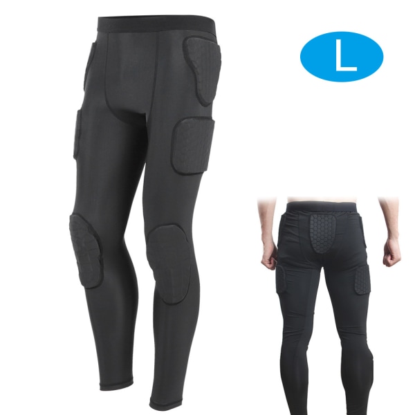 Beskyttelsesudstyr Fodbold Anti Knock Bukser Lange Bukser Cellulær Anticollision Fitness Sport Målmand Sport Bukser(L )