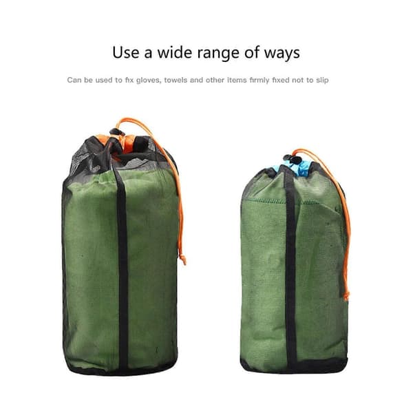 GETIT Golfballer Bag Polyester Mesh Bag Kompatibel med oppbevaring Reise og sport Polyester Mesh Snørepose Vaskepose Mesh Stuff Sacks Grå